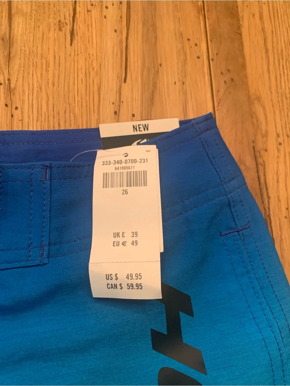 Hollister Teal-to-Blue Ombre Board Shorts/Swim Trunks